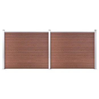 Tvoros segmentų rinkinys, rudas, 353x146cm, WPC