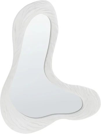 Beliani Sieninis veidrodis GUICLAN 61 cm 83 cm baltas