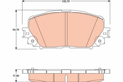 TRW GDB3460 Brake pad set