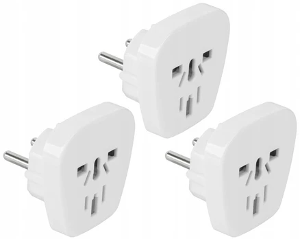 Adapter kelioninis iš Pl į universalų lizdą, baltas