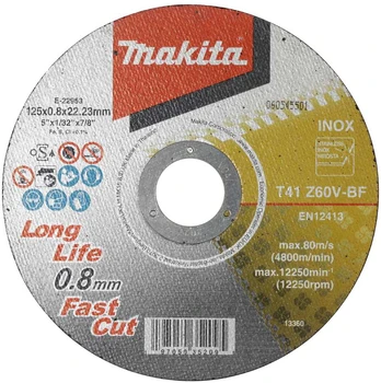 Makita E-22953-12 Pjovimo diskas 125X0.8mm, Z60V-BF, Inox (12Vnt.)
