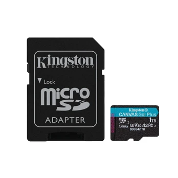 „Kingston Technology“ 1 TB microSDXC Canvas Go Plus Gen4 200 MB/s A2 U3 V30 kortelė + adapteris