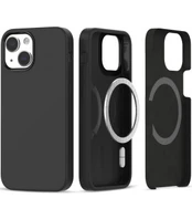 Juodas dėklas Apple iPhone 13 / 14 telefonui "Tech-Protect Silicone Magsafe"