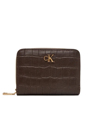 Piniginė Calvin Klein Ck Croc Medium Flap Zip Around LV04F1095G Ruda