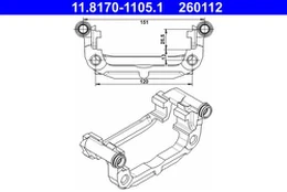 ATE 11.8170-1105.1 Brake caliper spindle kaina