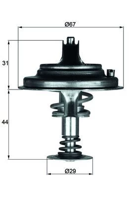 Termostatas, aušinimo skystis MAHLE TX 26 80D