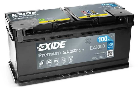 EXIDE Premium EA1000 100Ah 900A (EN) akumuliatorius