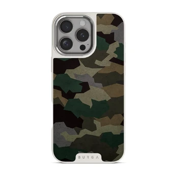 Tropical Green Camo - iPhone 16 Pro Case, Elite Light (MagSafe) / Silver