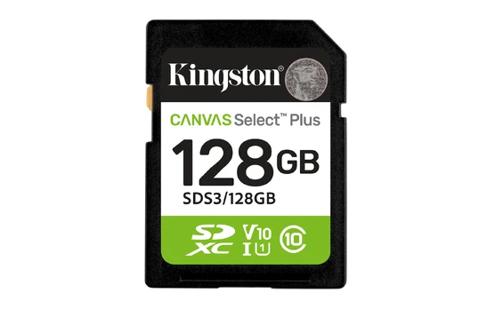 Kingston Technology Canvas Select Plus Gen3 128 GB SD UHS-I Klasės 10