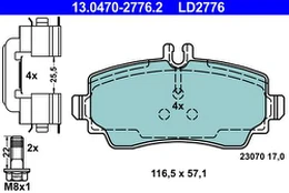 ATE 13.0470-2776.2 Brake pad set