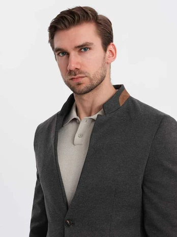 men's blazer juodas