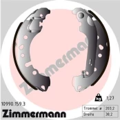 Stabdžių trinkelių komplektas ZIMMERMANN 10990.159.3 kaina