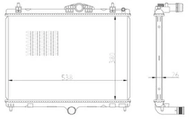 Variklio radiatorius NRF NRF 550027