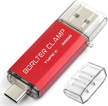 USB laikmena Usb-c 32gb Otg 2in1 atmintinė, Usb 3.0, raudona