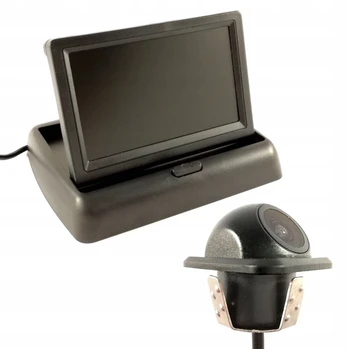 Monitorius 4,3'' Atbulinės eigos Kamera Priekis Galas Rinkinys 12v