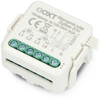 Tuya – 2 kanalų mini ZigBee roletų valdiklis – Android/iOS programa – OXT SWTZ28