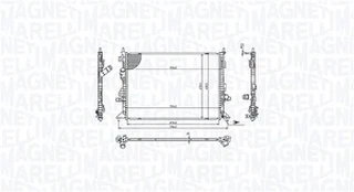 Radiatorius, variklio aušinimas MAGNETI MARELLI 350213215700
