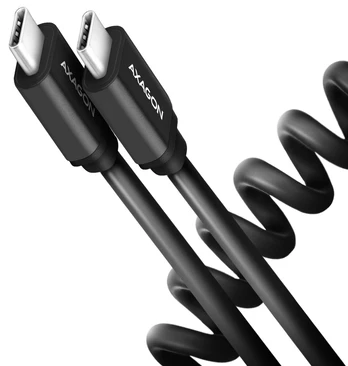 Laidas Axagon BUCM-CM10TB, 2 x USB Type C, 0.6 m, juoda