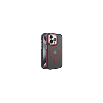 iLike iPhone 15 Pro Max DUAL METAL RĖMELIS MAGSAFE DĖKLAS Apple Red