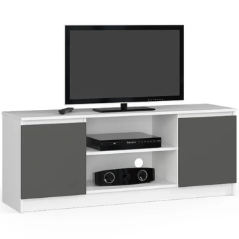 TV staliukas K140, balta/pilka