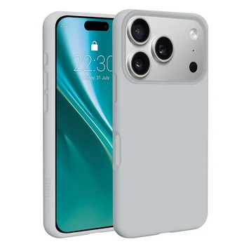 Dėklas Telforceone Etteri Silicone Mag case for iPhone 17 Pro Max / 18 Pro Max sidabrinis