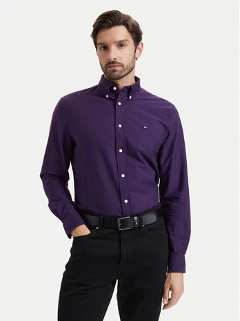 Tommy Hilfiger Marškiniai Solid Heritage MW0MW35774 Violetinė Regular Fit