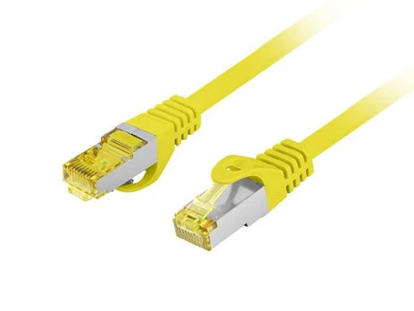 PATCHCORD KAT.6A S/FTP LSZH CU 0,5M Geltonas FLUKE PASSED LANBERG