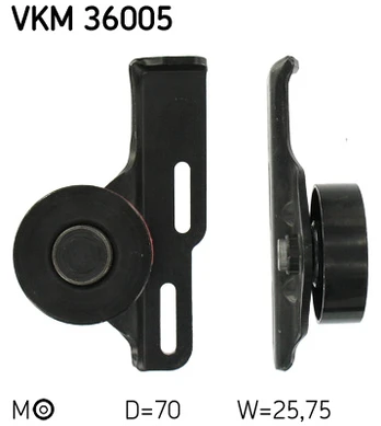 diržo įtempiklis, V formos rumbuotas diržas SKF VKM 36005