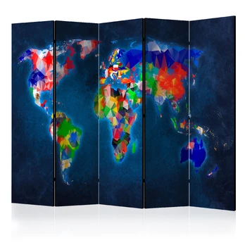 Artgeist Pertvara - Room divider – Colorful map
