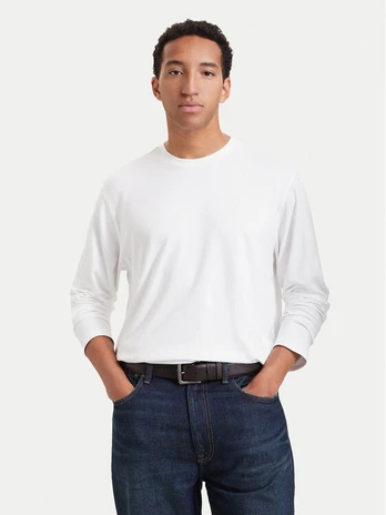 Calvin Klein Marškinėliai ilgomis rankovėmis LV04LD227G Balta Regular Fit