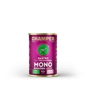 CHAMPER Gastro Lašišos monoproteinų ėdalas šunims 400 g kaina