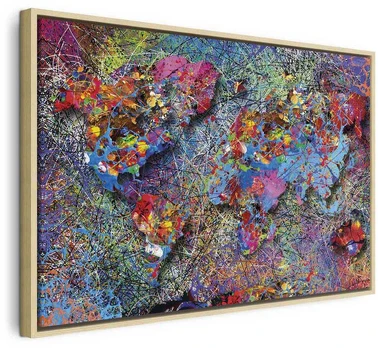 Artgeist Paveikslas - Map: Jackson Pollock inspiration