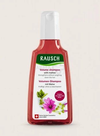 RAUSCH Mallow Volume šampūnas su dedešvomis, didinantis plaukų apimtį 200ml