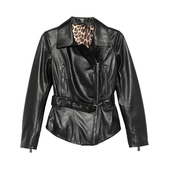 Odinė striukė moterims, Juoda, Leather jacket