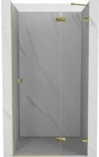 Dušo durys Mexen Lunar L, dešinė, 120 cm, transparent/auksinis