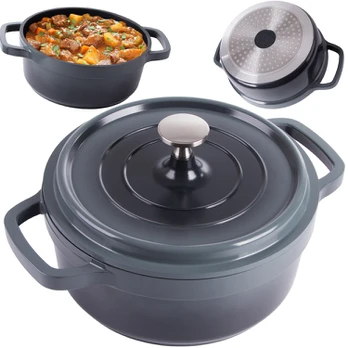 Kingstyle Baking pot non stick induction gas lid 2l