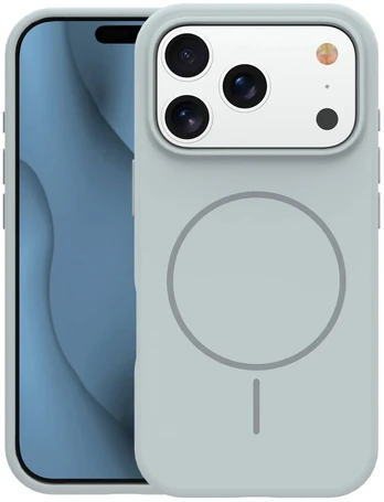 Dėklas Telforceone Silicone Thin Mag case for iPhone 17 Pro 6,3' / iPhone 18 Pro 6,3' sidabrinis