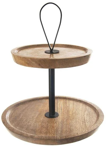 MANGO 2 aukštų medinis torto stovas, 30 cm