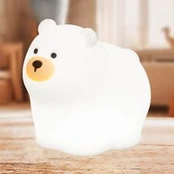 LED akumuliatorinė lempa „Knut“, balta, ilgis 12 cm, silikoninė