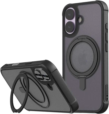 Dėklas Araree Duple M Stand MagSafe do iPhone 17 juoda