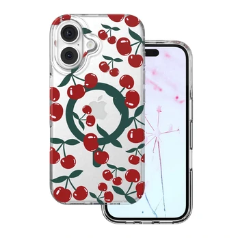 Dėklas Telforceone Cherry Mag case for iPhone 17 Pro 6,3'' transparent