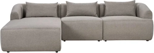 Sofa Beliani Narożnik prawostronny beżowoszary SVANSELE