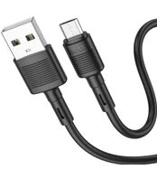 Juodas USB-A - MicroUSB 2.4A 100cm laidas "Hoco X83"