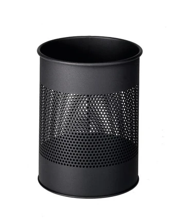 DURABLE Papierkorb Metall rund 15L Perforation 165mm juodas