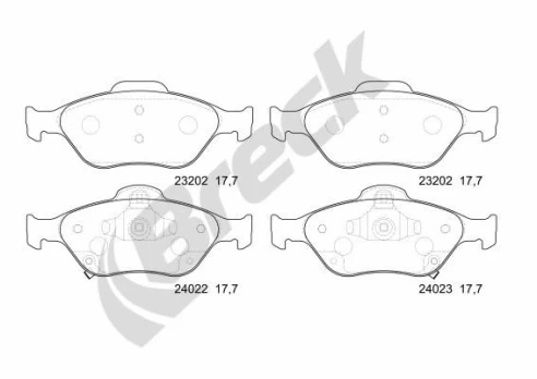 BRECK 24022 00 702 10 Brake pad set