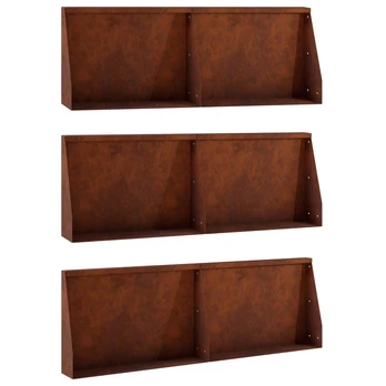 Sienelė 6 vnt. 60 x 12 x 40 cm Rūdijanti