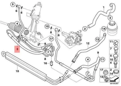 BMW Išsiplėtimo Žarna E88 E82 E90 E91 E92 E93 Originalus 32416784391