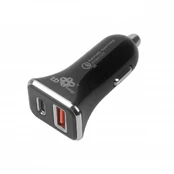 Car charger USB A+C Quick Charge kaina