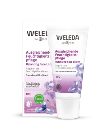 Veido losjonas Weleda Iris Moisture Balancing Hydrating, 30 ml, moterims