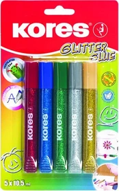 Kores – Basic Glitter Glue – 5 Pack (775000)